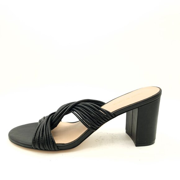 New Stuart Weitzman Twist Block 75 Sandals Womens 9.5 Black Luxury Designer Chic - Picture 1 of 10